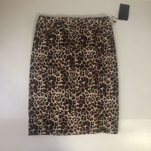 41 hawthorn Brown Small Kristina Leopard Print Pencil Skirt